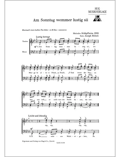 Am Sonntag wemmer lustig